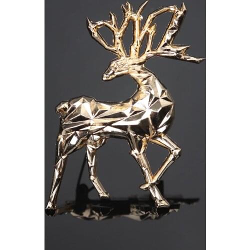 2021 New Christmas Deer Exquisite and Cute Gold Animal Mens Brooch Womens Clothing Versatile Accessories