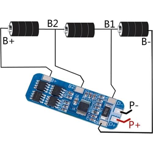 3S 10A 12V Lithium Battery Charger Protection Board BMS Li-ion Charging Module