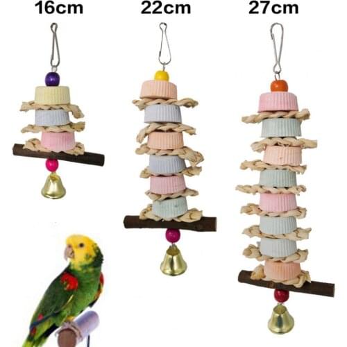 Parrot Teeth Grinding Stone Hanging Decoration Pets Birds Chewing Bite Toys Hanging Laminated Pendant Entertainment Daily Life