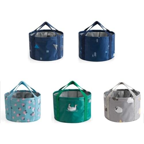 Portable Travel Folding Footbath Washbasin with Handle Multifunctional Outdoor Fish Tank