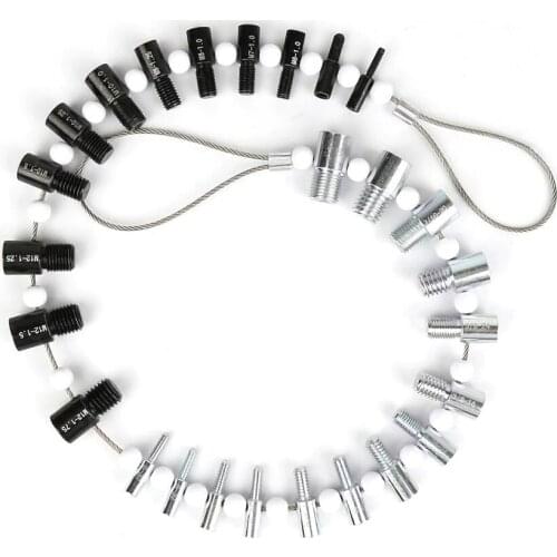 Portable Thread Tester Bolt Nut Screw Imperial Metric Bolt Nut Screw Thread Checking Checker 26 Male/Female Size Gauge