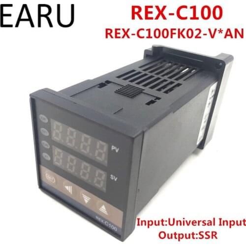 REX-C100 REX-C100FK02-V*AN Digital PID Temperature Control Controller Thermostat SSR Output 0-400 Degrees Universal Input