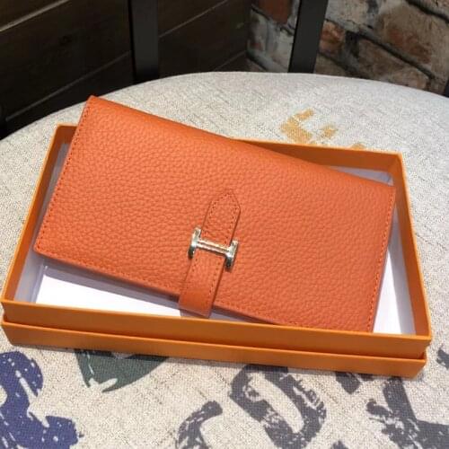 Genuine Leather Womens Luxury Design Wallets Purse Fashion Long Money Bag Phone Card Holder Clutch 2021
