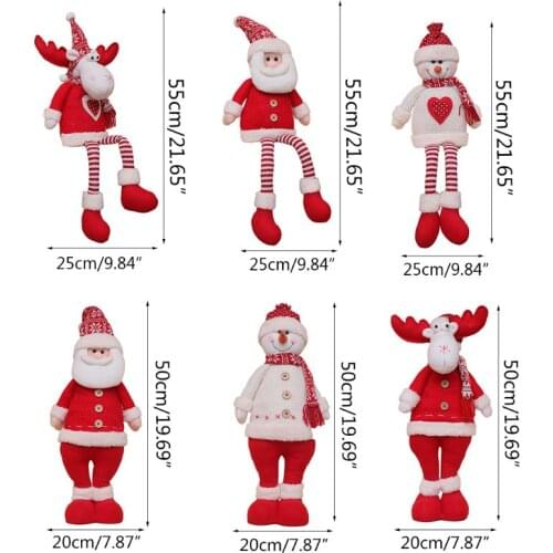 Large Size Christmas Dolls Retractable Santa Claus Snowman Toys New 2020