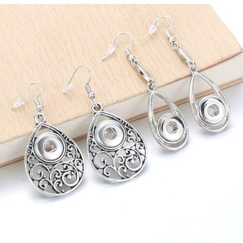 Earrings fashion jewelry 12mm metal Fun life tree Snap Button earrings Button earrings Women jewelry