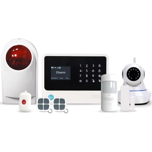 433MHz High definition alexa alarm system with 8 scene and 20 ifttt settings wireless wifi security home alarm system