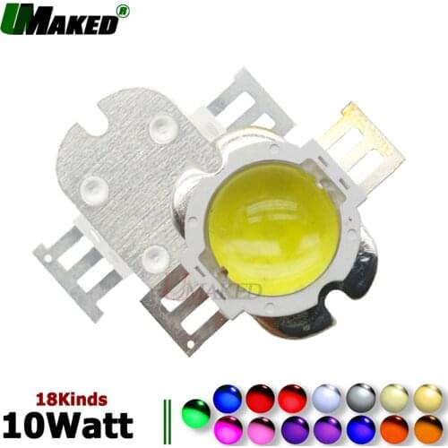 High Power LED Chips 10W Round 60 Angle Lens COB SMD Diode Epistar 45mil Spot Light chips WW/W/R/B/G/Y/440 For led Floodlights