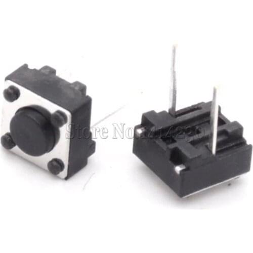 100Pcs Tactile Switch Momentary Tact 6x6x4.3 6*6*4.3mm Middle pin 2pins