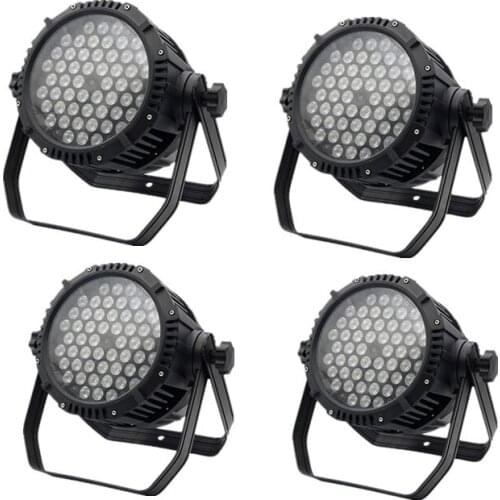 4pcs/lot 54*3W RGBW Waterproof LED PAR Light IP65 Outdoor Waterproof Stage Effect Lighting Garden DJ DMX512 LED Wash Spotlight