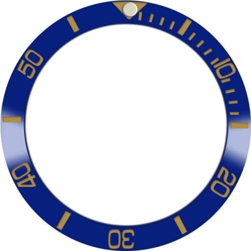 High quality repair tool parts blue bezel for 38mm ceramic bevel rotation for 40mm automatic table Q19