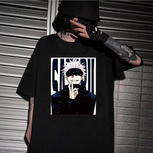 Funny Jujutsu Kaisen Gojo Satoru Yuji Itadori T Shirt Male Harajuku Kawaii Summer Top T-shirt