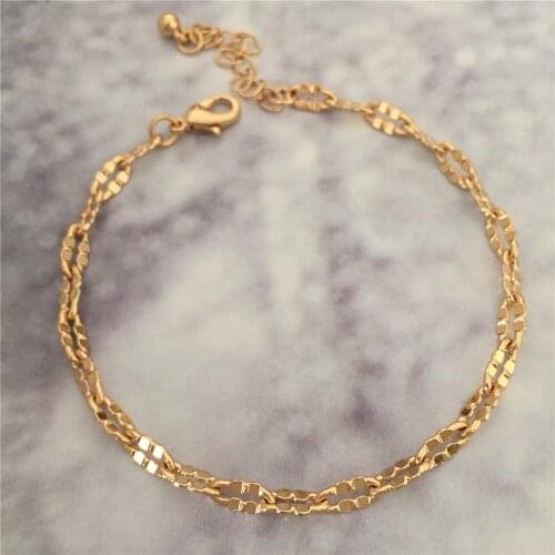 Women Accessory Super Tiny Cutting Surface Flat Oval Linked Bracelet For Women Girl Elegant Gorgeous Casual Party Jewelry