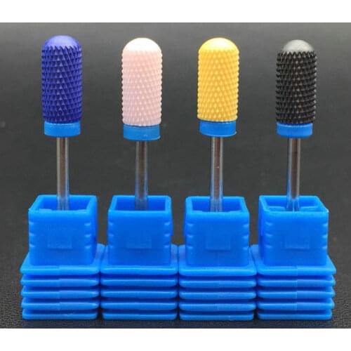 1PC 3/32 " Best Pink Ceramic Nail Drill Bit Bullet Style Electric Rotary Nail File Nail Art Tools Nail Cleaner Salon Bits tools