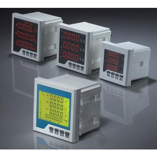 1Pcs Multi-standard three-phase voltmeter intelligent digital display meter voltmeter AC voltmeter programmable alarm meter 220V