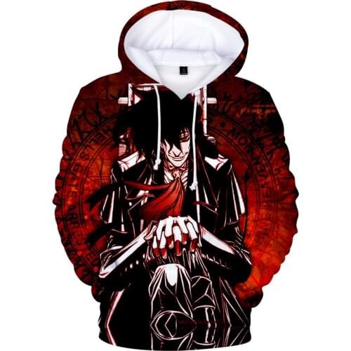 2021 New Arrival Hellsing Hoodie 3D Sweatshirt Long Sleeve Women Men Tracksuit Harajuku Streetwear Japanese Anime Clothes