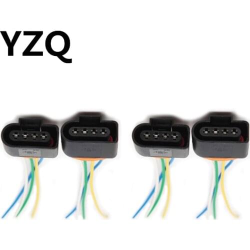 4PCS Ignition Coil Connector Harness Plug Wiring For Audi A3 A4 S3 Q5 Q7 R8 VW Jetta Seat Skoda 3.0T 4B0 973 724 8K0 973 724