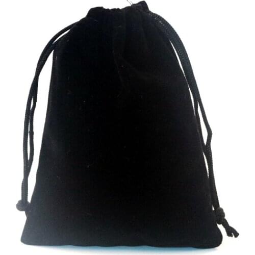 50pcs/lot Black Velvet Bags 10x12cm Small Jewelry Pouch Bag Drawable Wedding Christmas Gift Bags Charms Bracelet Packaging Bag