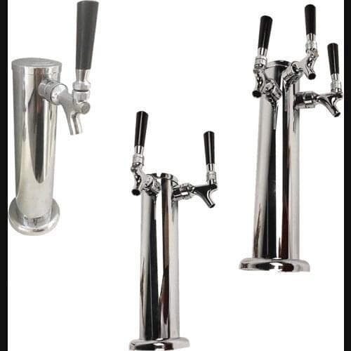 TWELVETAP American Beer Tower Draft Wine Column Bar Accessories Stainless Steel Tower Straight Barrel Type Home Club Brewing