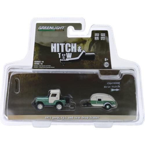 GreenLight 1:64 1972 Jeep CJ-5 Half-Cab Alloy model car Metal toys for childen kids diecast gift