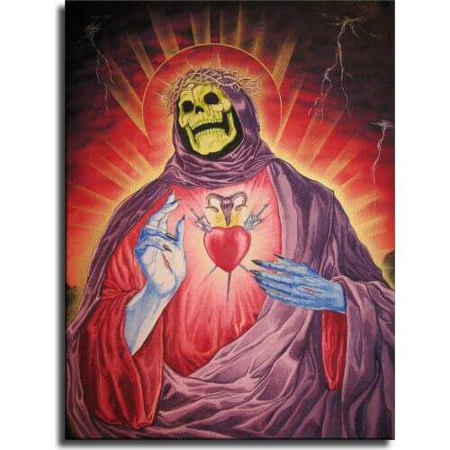 Skeletor Jesus,oil Painting Printed On Canvas Wall Art Decorations