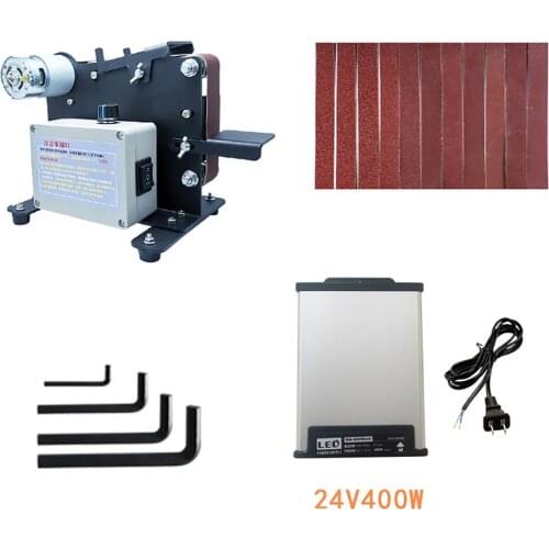Small Electric Belt Machine DIY Mini Polishing Sharpening Machine 533x30MM Belt Sander Tool Knife Sharpener