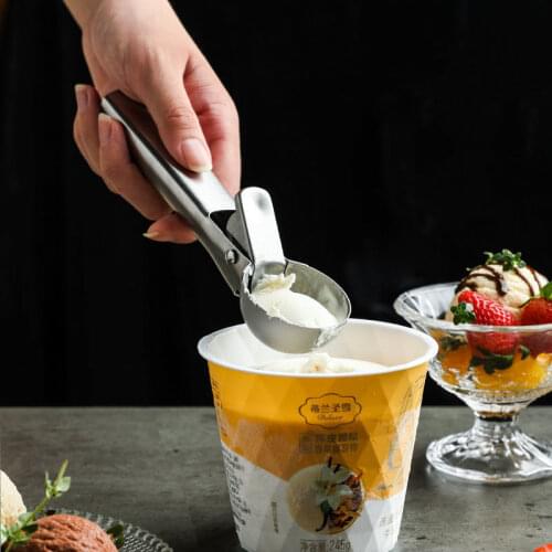 Ice Cream Scoops Stacks Stainless Steel Ice Cream Digger Non-Stick Fruit Ice Ball Maker Watermelon Kitchen Tools