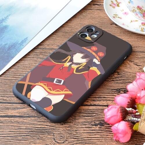 For iPhone Minimalistic Megumin Print Soft Matt Apple iPhone Case