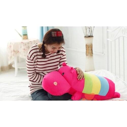 Stuffed animal cute hippo plush toy 90cm hippo doll multicolor Cushion throw pillow about 35 inch toy p0451