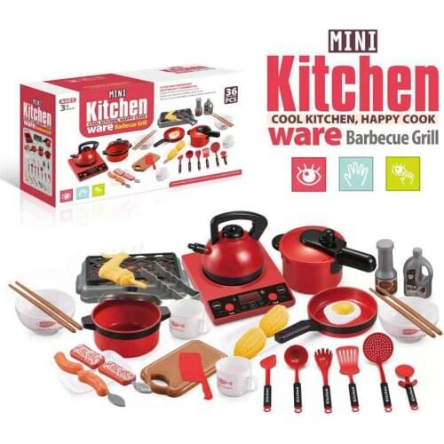 Role-playing Toy Set Induction Cooker Cooking Light Pressure Cooker Kitchen Toy Set Play House Pretend Toy Gift For Children