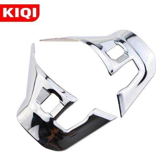 KIQI ABS Car Steering Wheel Panel Decoration Cover Trim Sticker for Peugeot 208 2015 - 2019 Accessories
