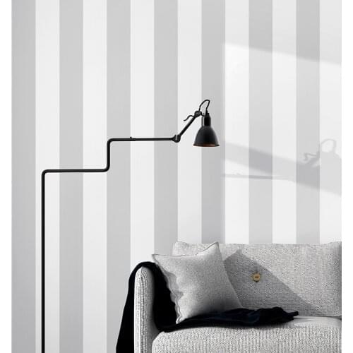 Nordic Grey Wtite Vertical Strip Wall Papers Home Decor Living Room Bedroom Wallpaper Stripe Contact Paper