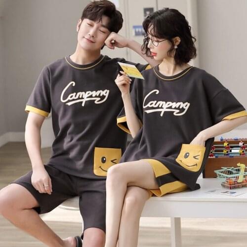 New Couple Pajamas Set Autumn Winter Home Suit Home Clothes Fashion Style Casual Women and Men Long Sleeve Pants Sleepwear