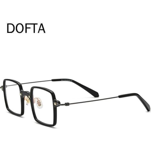 DOFTA Acetate Titanium Glasses Frame Women New Square Prescription Eyeglasses Men Transparent Optical Spectacles Eyewear 5512