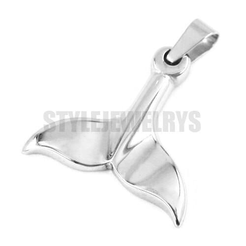 Wholesale Dolphin Tail Pendant Stainless Steel Jewelry Fashion Animal Motor Biker Women Pendant Wholesale SWP0314