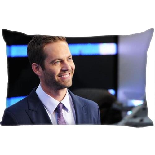 Hot Sale Paul Walker Pillowcase Custom Home textile Zipper Pillowcase Pillow Cover Size 45*35cm (one side) Print