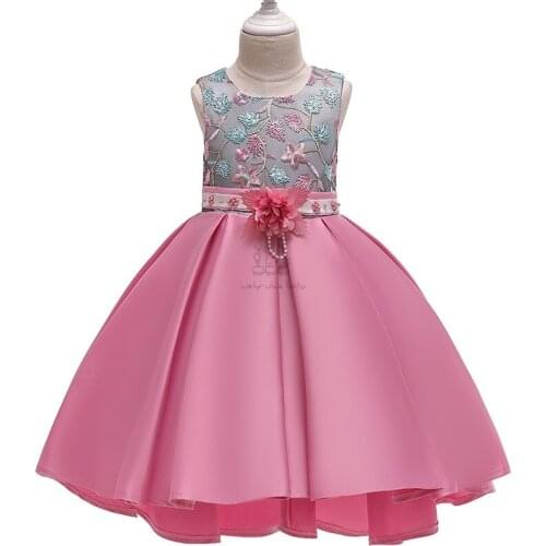 Girls Dress Princess Kids Dresses for Girls Tutu Flower Embroidered Ball Gown Baby Girls Clothes Children Wedding Party Dress