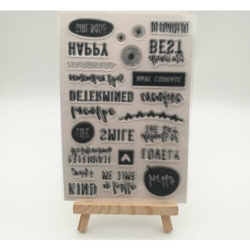 1sheet hello word transparent Silicone stencil for DIY Scrapbooking photo album decorative sheets