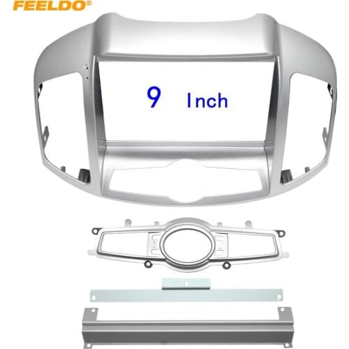 FEELDO Car Audio Fascia Frame Adapter For Chevrolet Captiva 9" Big Screen 2DIN Dash Fitting Panel Frame Kit #HQ6840