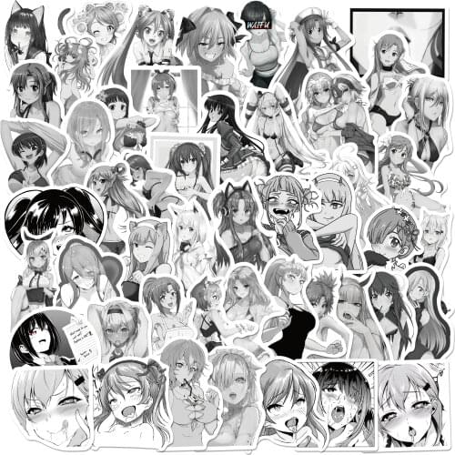 10/50pcs Black and White Sexy Stickers Laptop Guitar Luggage Fridge Skateboard Waterproof Graffiti Sticker Decal Kid Classic Toy