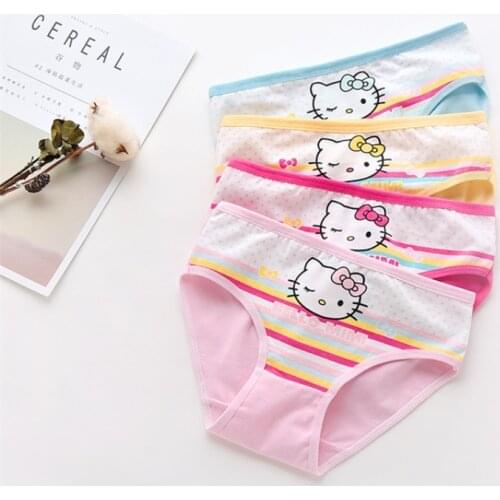 4Pcs/Lot Candy Color Girl Panties Underwear Briefs Cotton Lingerie Soft Comfortable Panty Wholesale