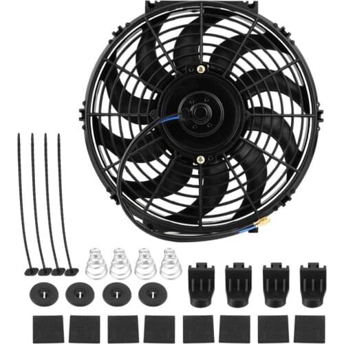 12 inch 12V Universal Car radiator fan Slim Push Pull Electric Engine Cooling Fan 12V with Mounting Kit