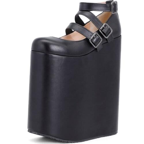 MKKHOU Fashion Single Shoes Women New Summer Special-Shaped Shoes Super High Heel 23cm Platform Catwalk Large Size 30-46