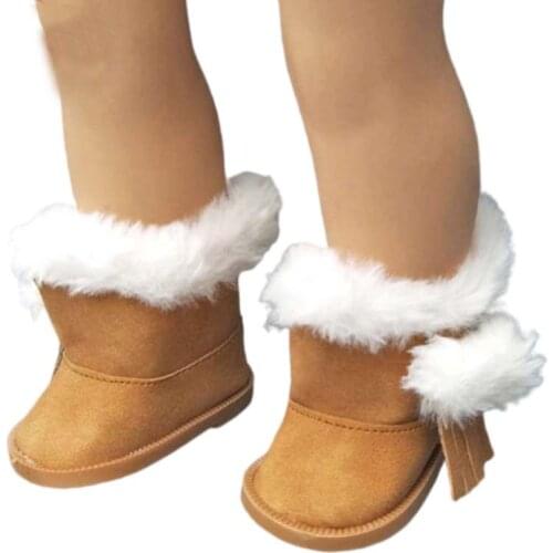 For baby Dolls Accessories woolen Boots Fashion Winter shoes for 18 inch Doll Toys for Girls Christmas Gift Kids Toys