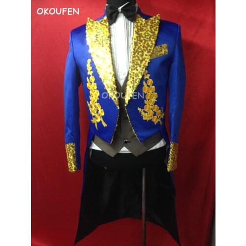 Bar singer magician staged show tuxedo mens fashion mens fashion royal blue palace tuxedo suit