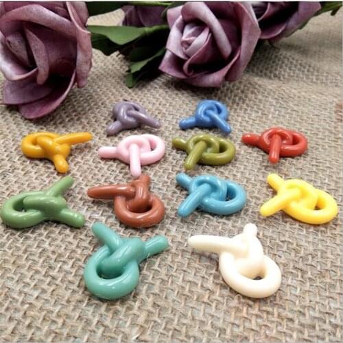 10pcs/lot new creative acrylic resin knot beads connectors for diy earrings hairclip jewelry making accessories material