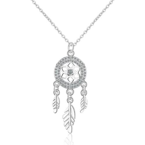 Dream Catcher Full Zircon Pendant Necklaces For Women Trend Short Clavicle Chain Jewelry Party Gifts SAN170