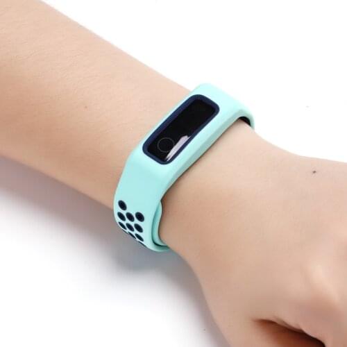 Two-color Soft Silicone Bracelet For HONOR BAND 5 SPORT /HONOR Band 4 Running /HUAWEI Band 3e 4e Strap Porous Ventilation