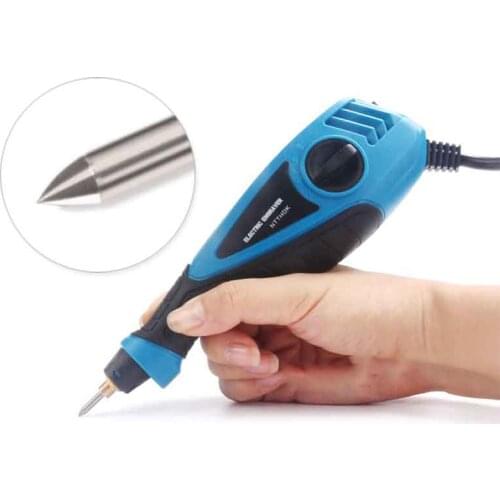 TH-1 Electric Engraving Machine Engraving Pen With Lamp Portable Small Engraving Cement Ceramic Metal Wood Marking Pen Tool 220V