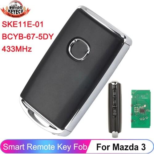 KEYECU SKE11E-01 / BCYB-67-5DYA 433MHz Proximity Keyless Entry Go For Mazda 3 Mazda3 Axela 2019 2020 2021 Car Remote Smart Key