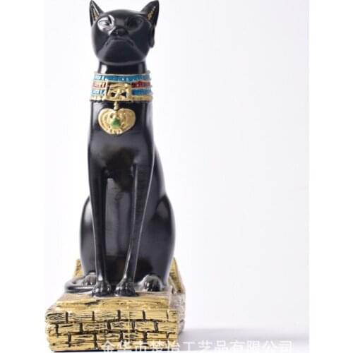 Classic Black Cat Resin Ornaments Practical Home Decoration Gifts Living Room Study Soft Resin Crafts Christmas Figurines